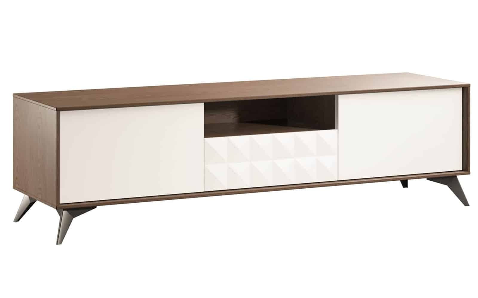 Comoda TV Zion, 166x43x46cm, Crem-Nuc