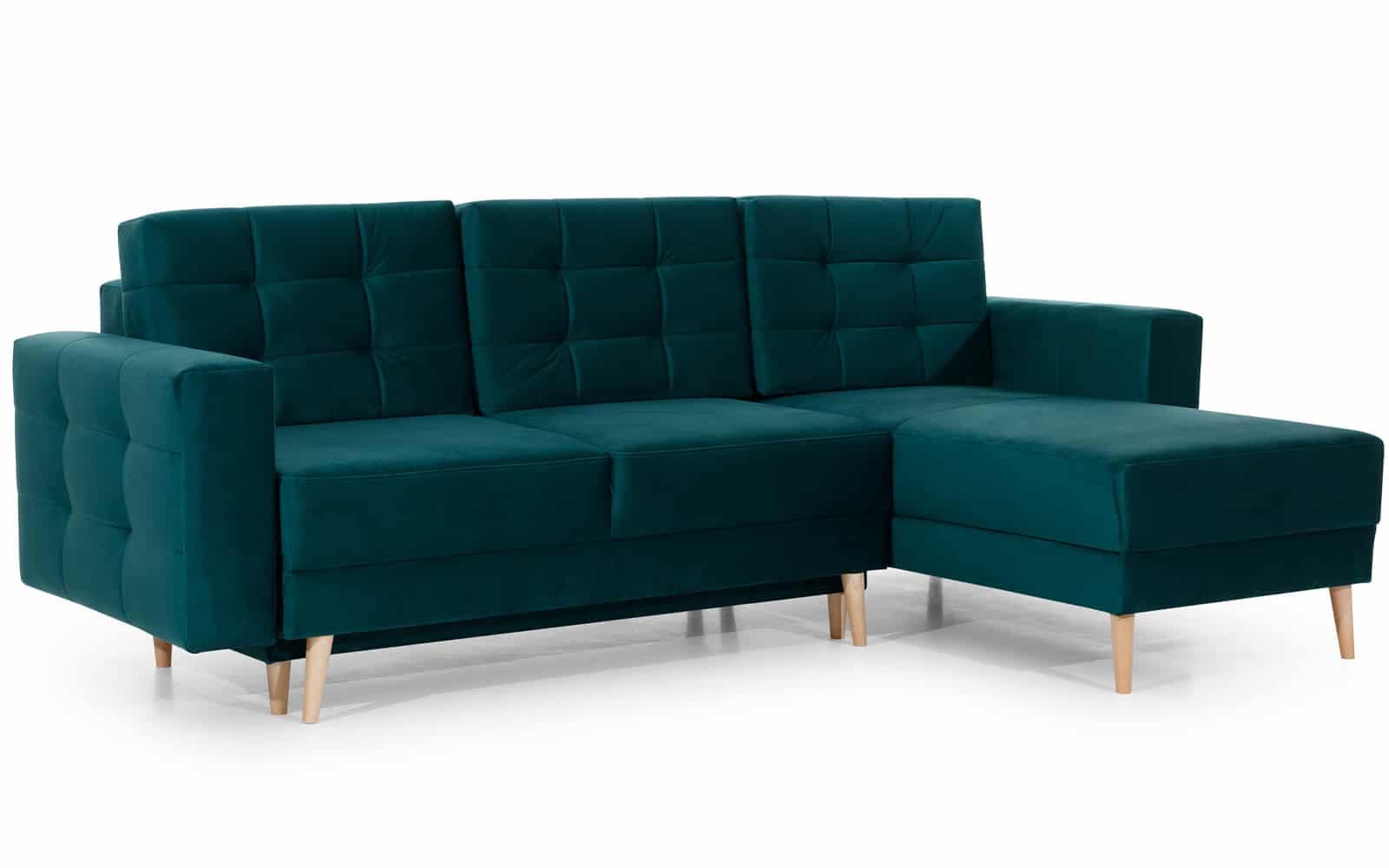 Colțar Extensibil Oslo, 250x162cm, Ladă Depozitare, Personalizabil din lemn masiv