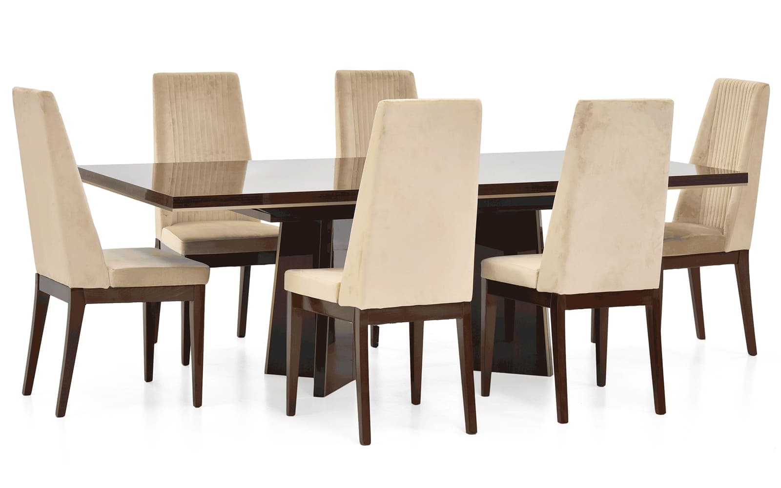 Set Dining Devon, 6 Scaune și Masă din lemn masiv