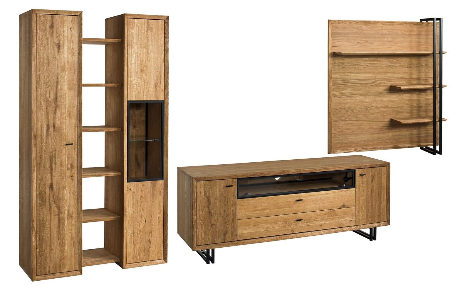 Set Living Sutton, 3 Piese din lemn masiv