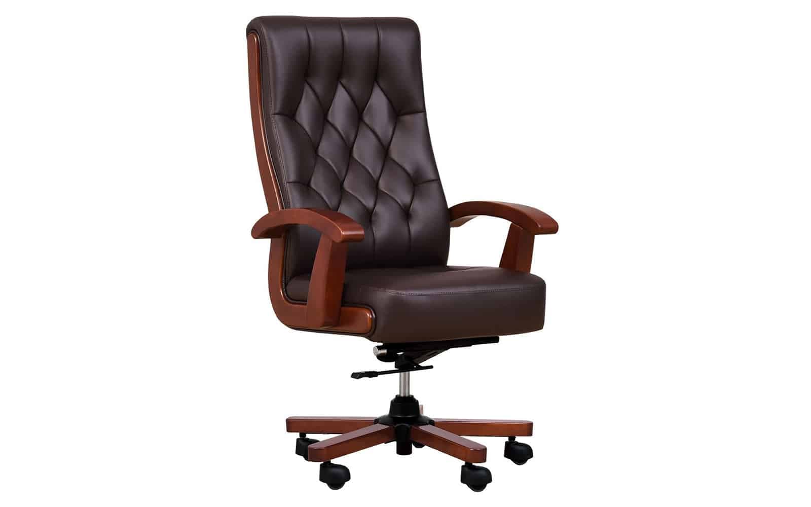 Scaun Toronto, Model T1, Coniac - Piele Maro din lemn masiv