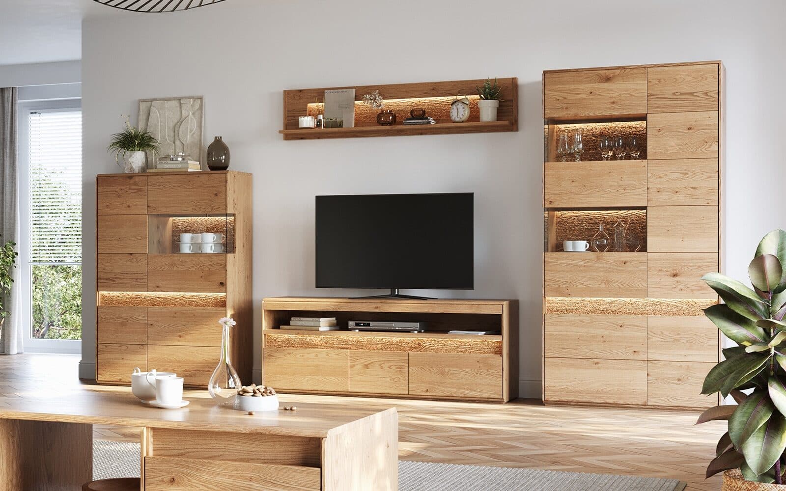 Colectie mobilier lemn masiv pentru living