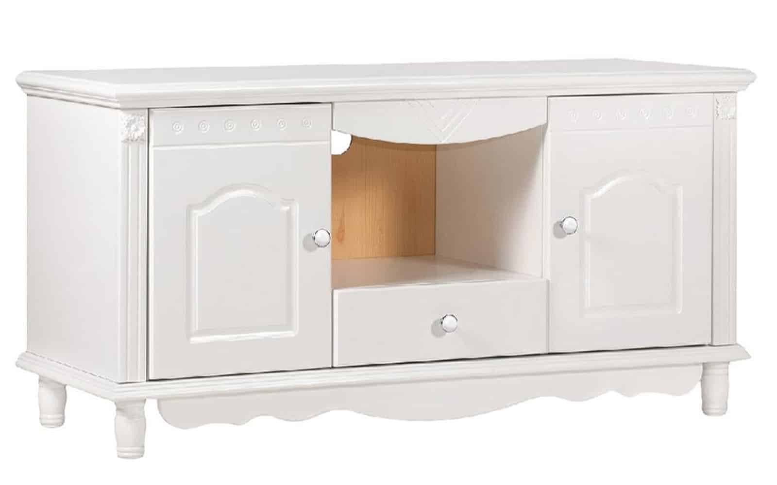 Comodă TV Elizabeth, 120x58x63cm, Alb