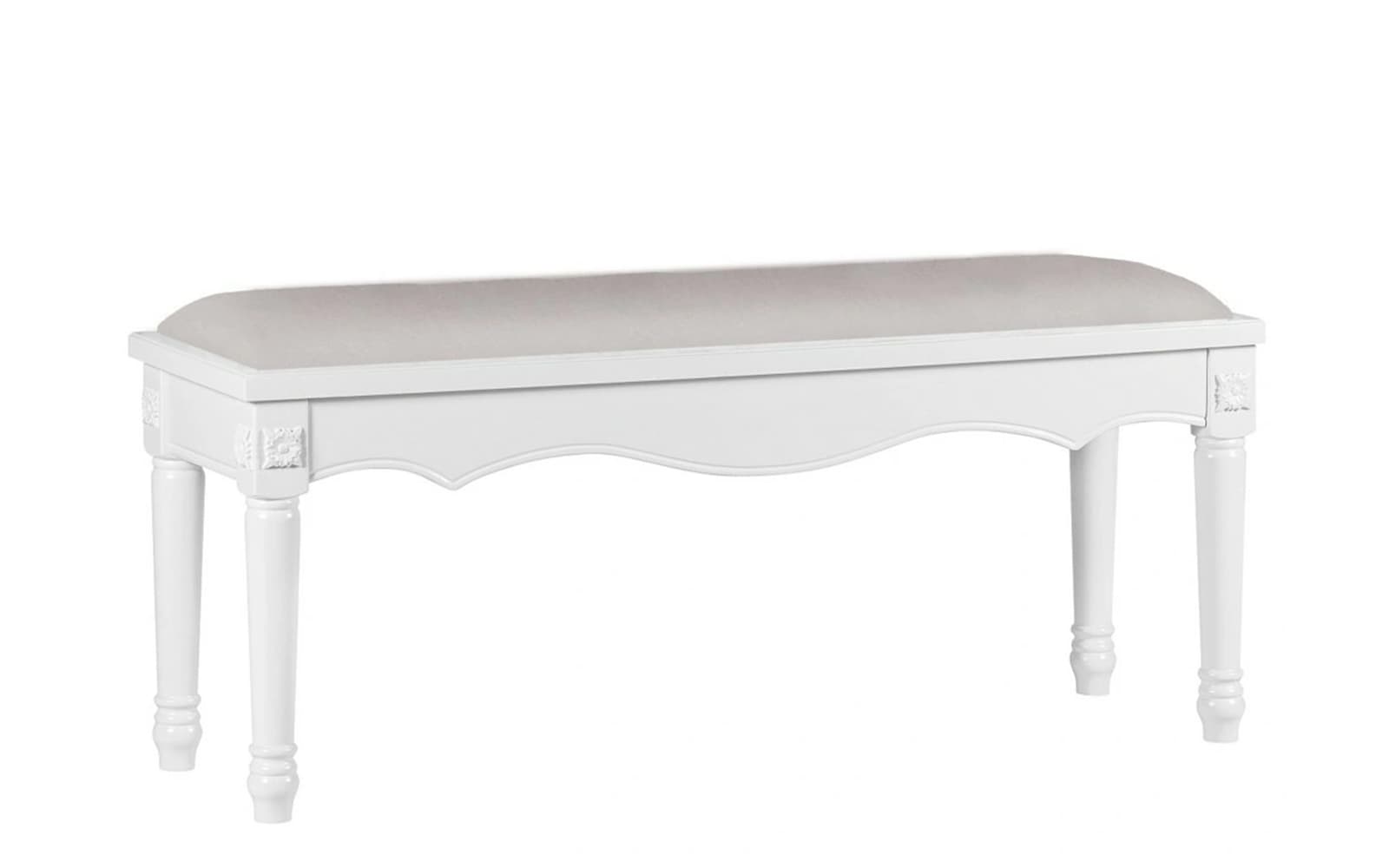 Băncuță tapițată Elizabeth, 120x40x48cm din lemn masiv
