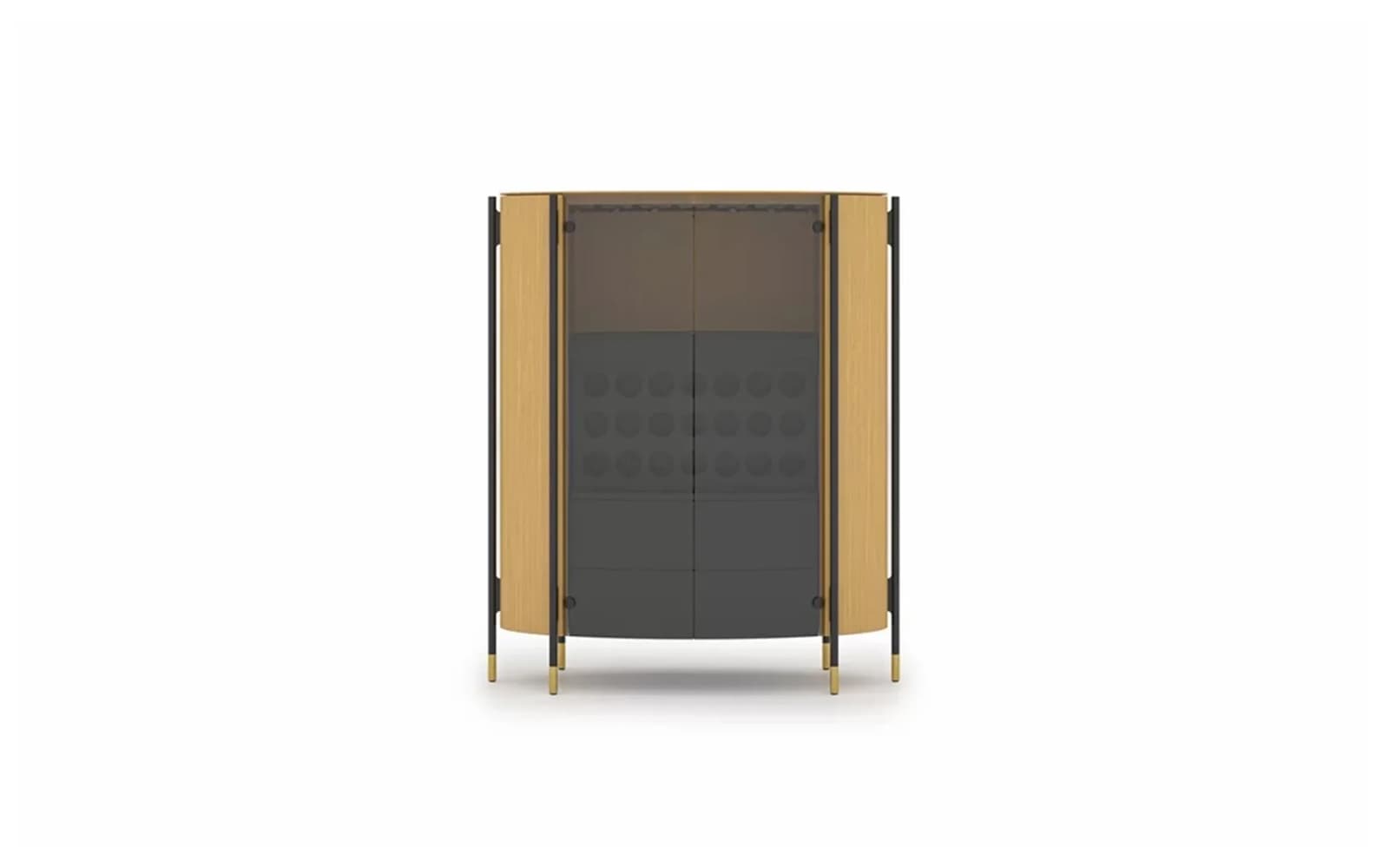 Vitrina Marquesa, 128x150x47cm din lemn masiv