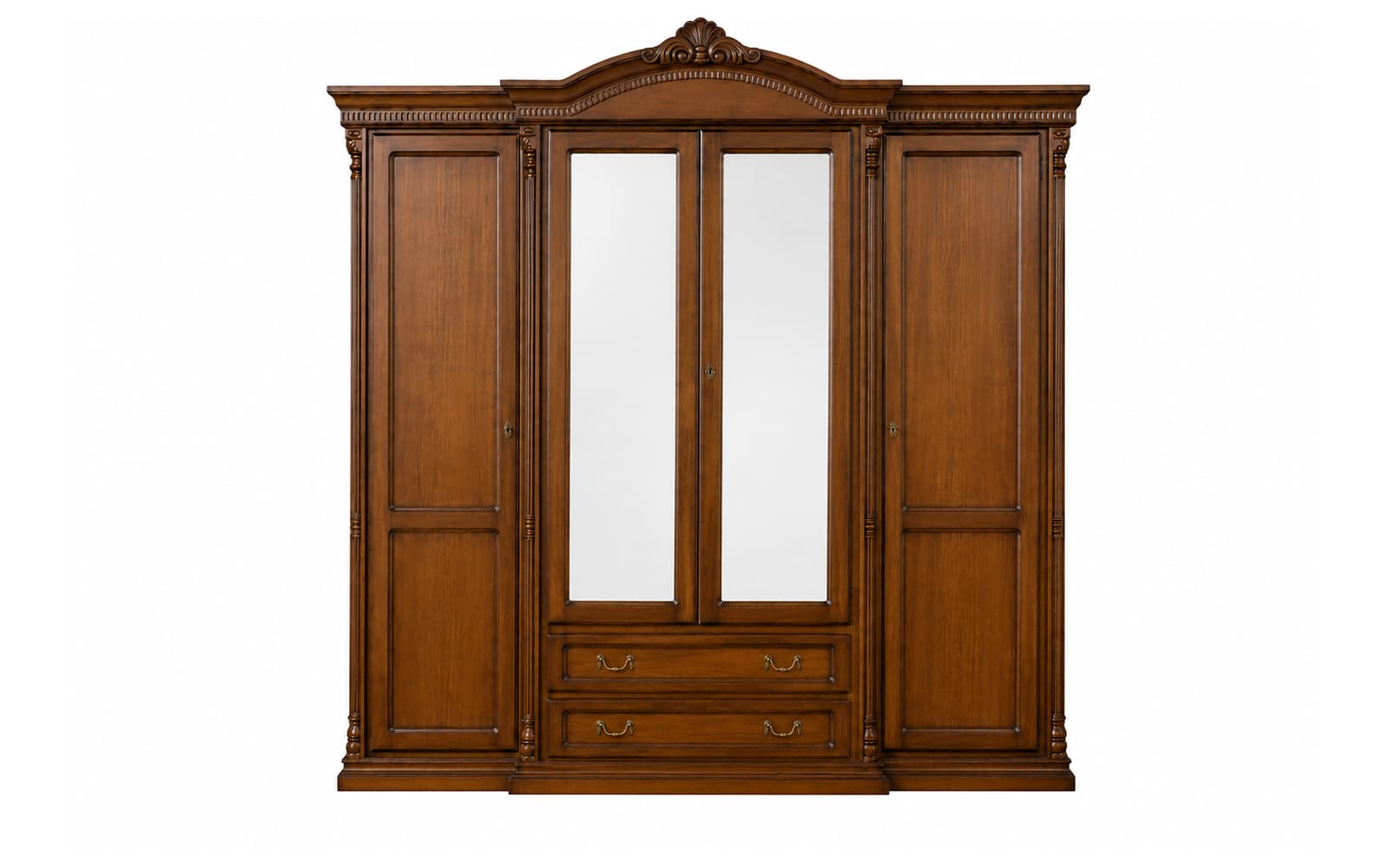 Dulap Briston 4 usi, 2 sertare: L 241 x A 68 x H 233 cm din lemn masiv