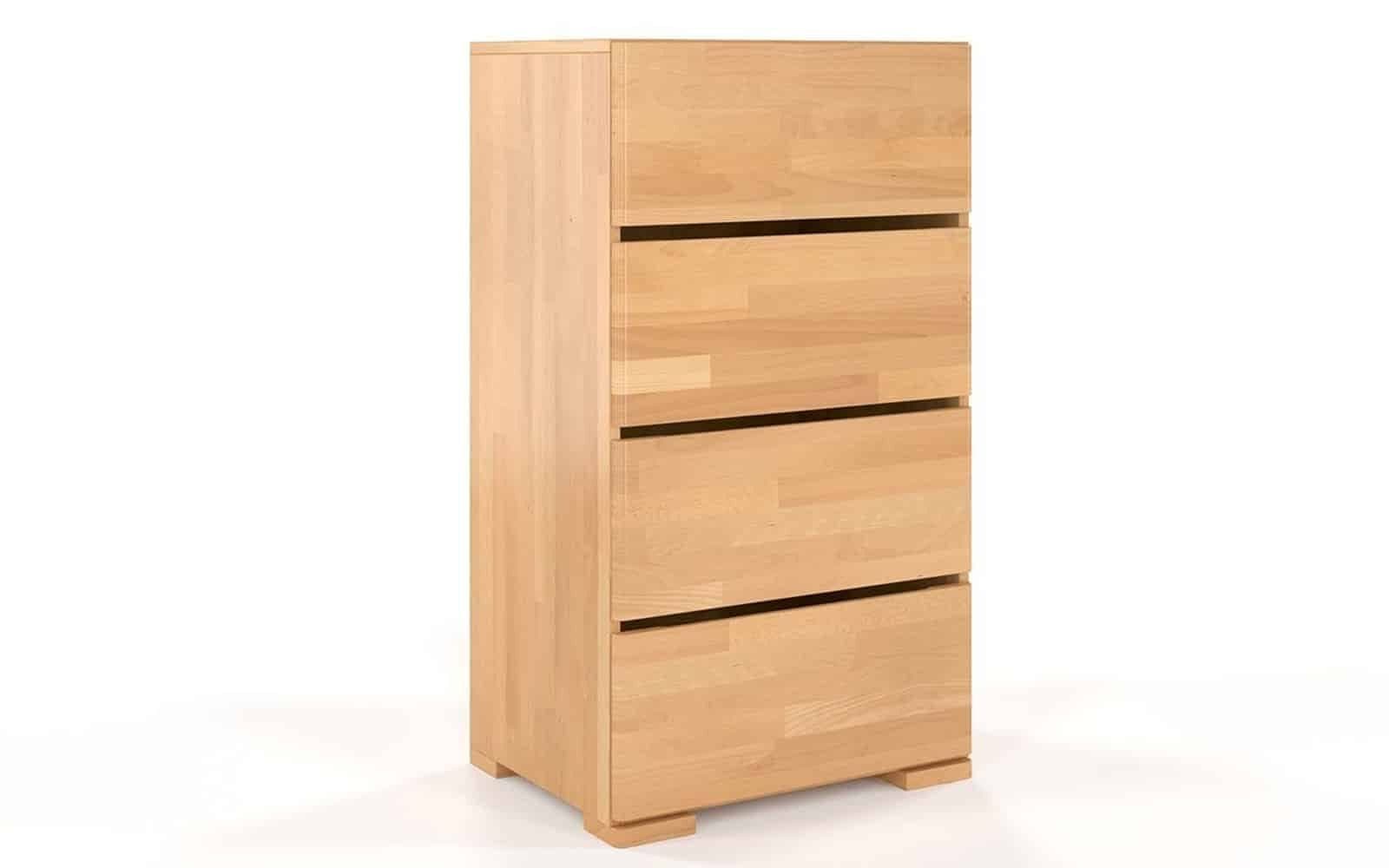 Comodă TerraCraft, Lemn Masiv Fag, 4 Sertare, 60x45x108cm