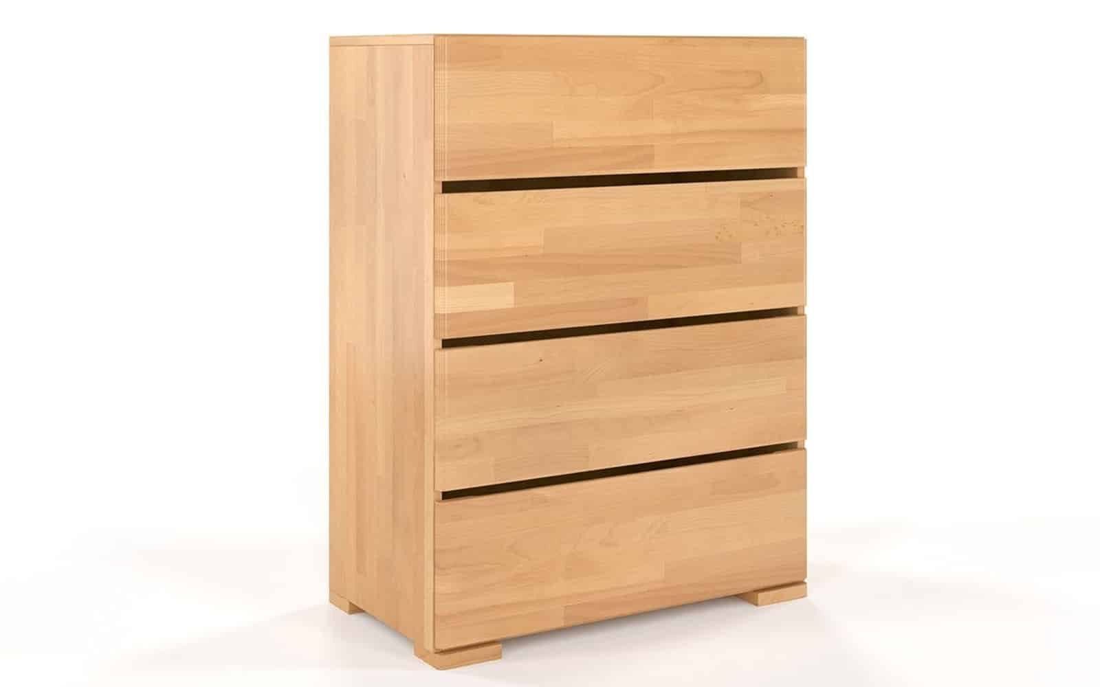 Comodă TerraCraft, Lemn Masiv Fag, 4 Sertare, 80x45x108cm