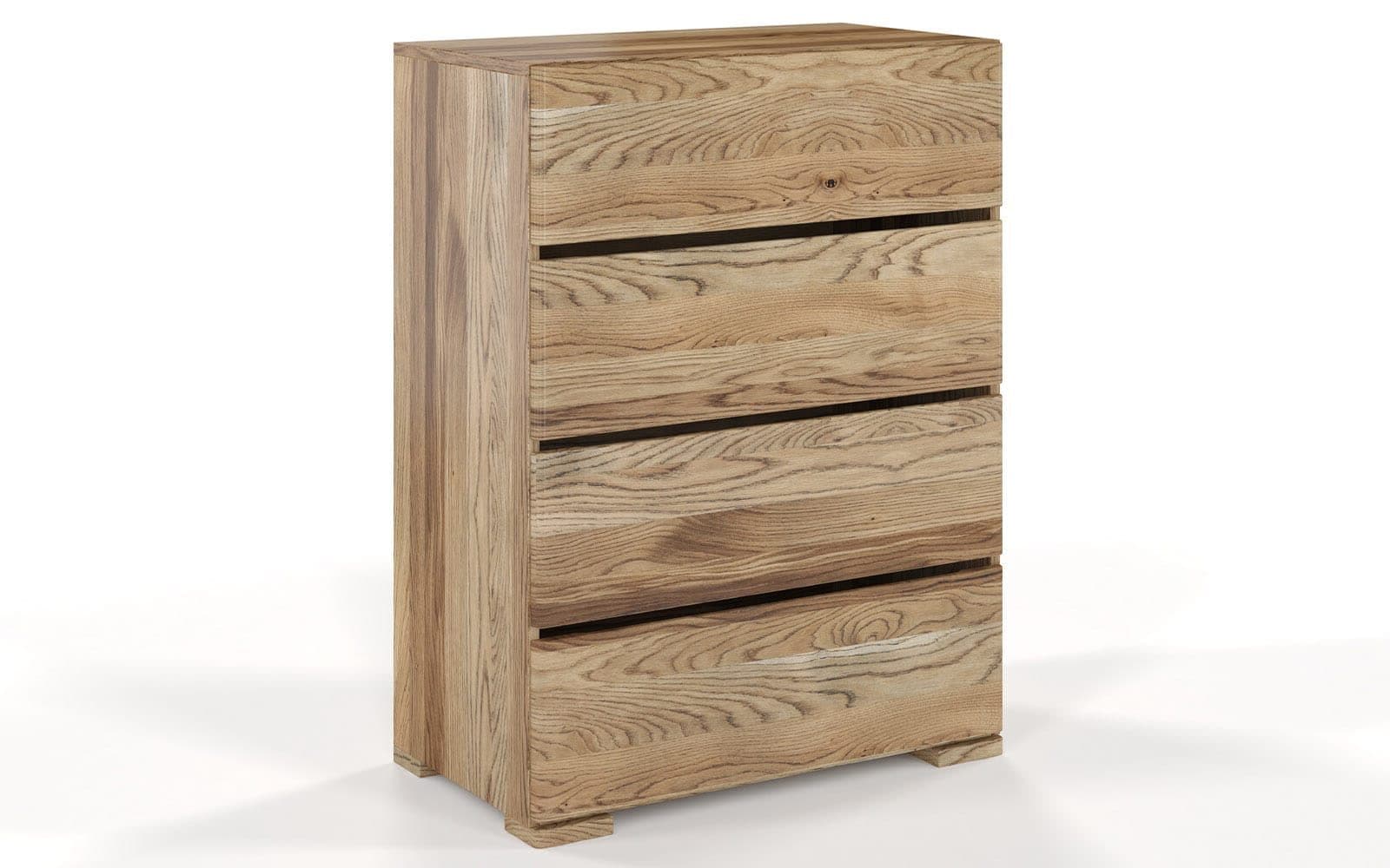 Comodă TerraCraft, Lemn Masiv Stejar, 3 Sertare, 80x45x108cm