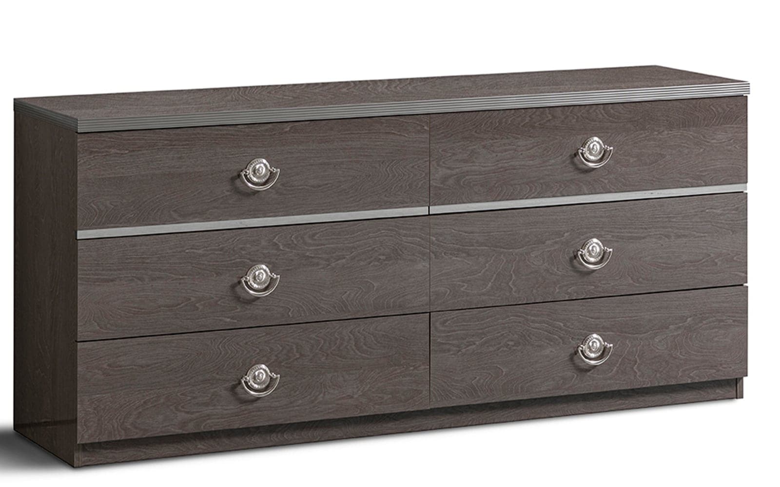 Comoda Tabacco, Gri Lucios, 167x43x77 cm