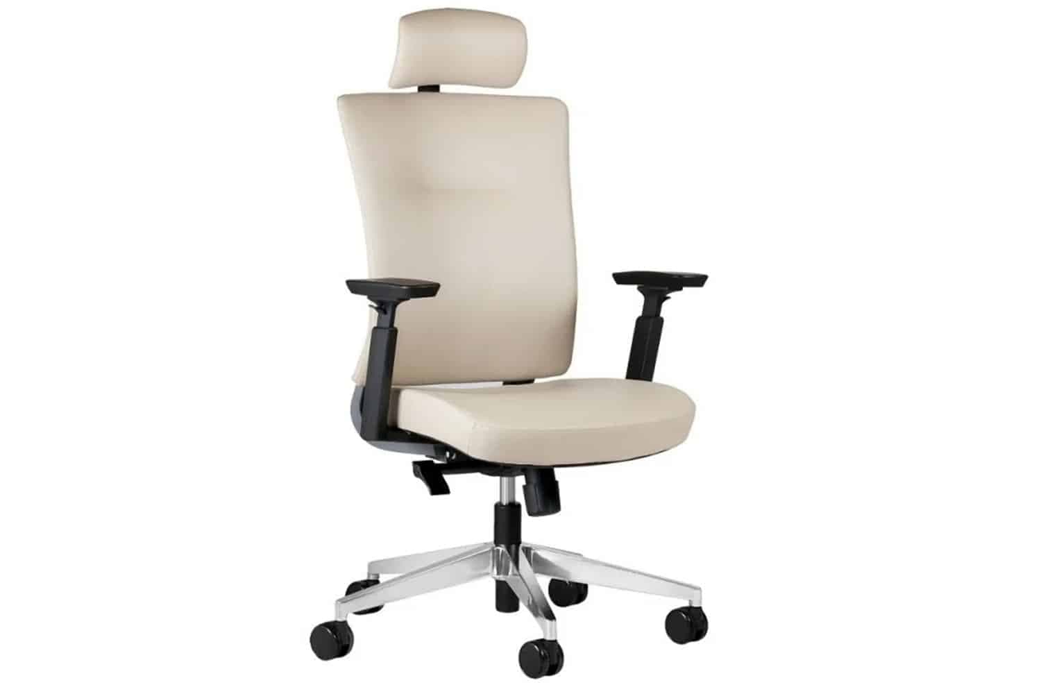 Scaun de birou, ErgoStreamline, Design Elegant și Minimalist, Crem din lemn masiv