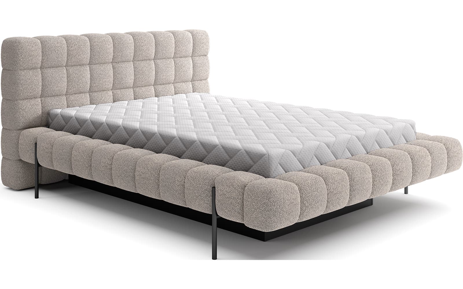 Pat Magentta 180x200, Material Royal 18, Mobarta din lemn masiv