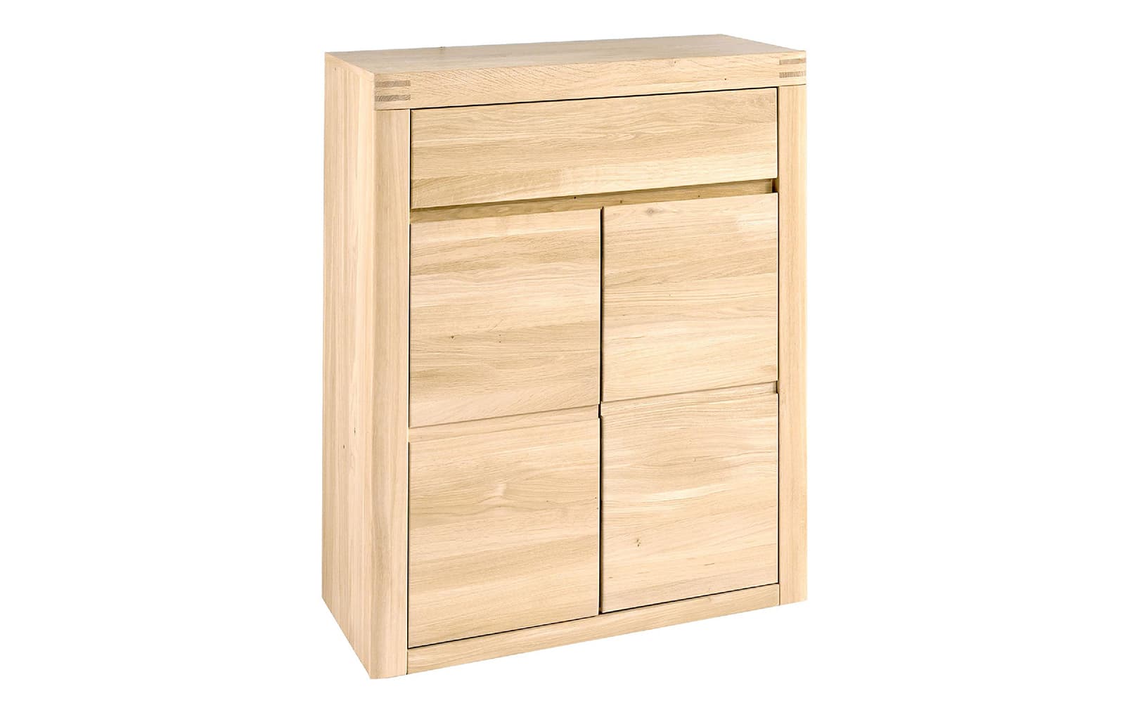 Pantofar Alesto, 1 sertar si 2 usi, Lemn Masiv Stejar, 85x37x104cm