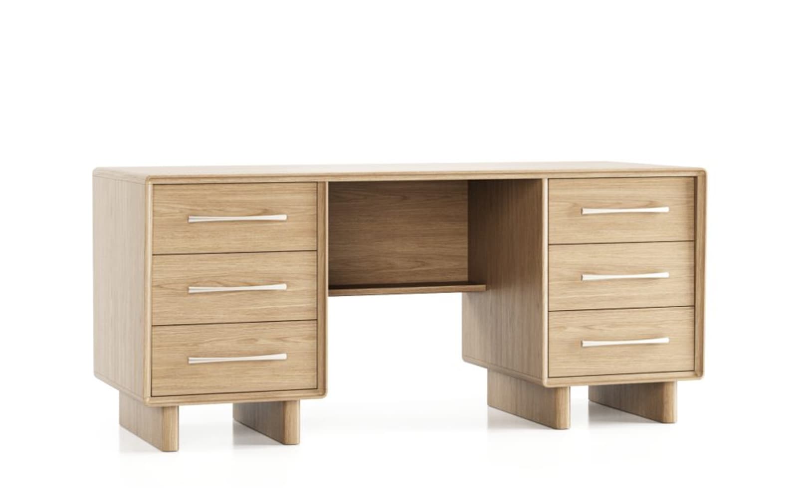 Birou executiv Cooper, lemn masiv, 172×68×77 cm