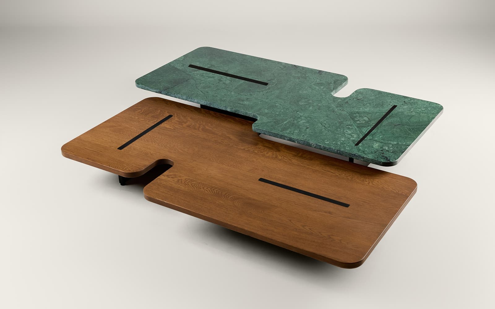 Masă de cafea Jais, 130×68,5×20/15 cm