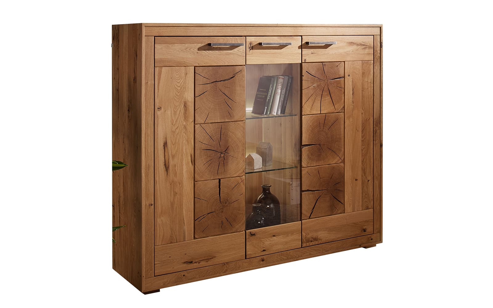 Vitrină II Rustic Home, 150 cm din lemn masiv