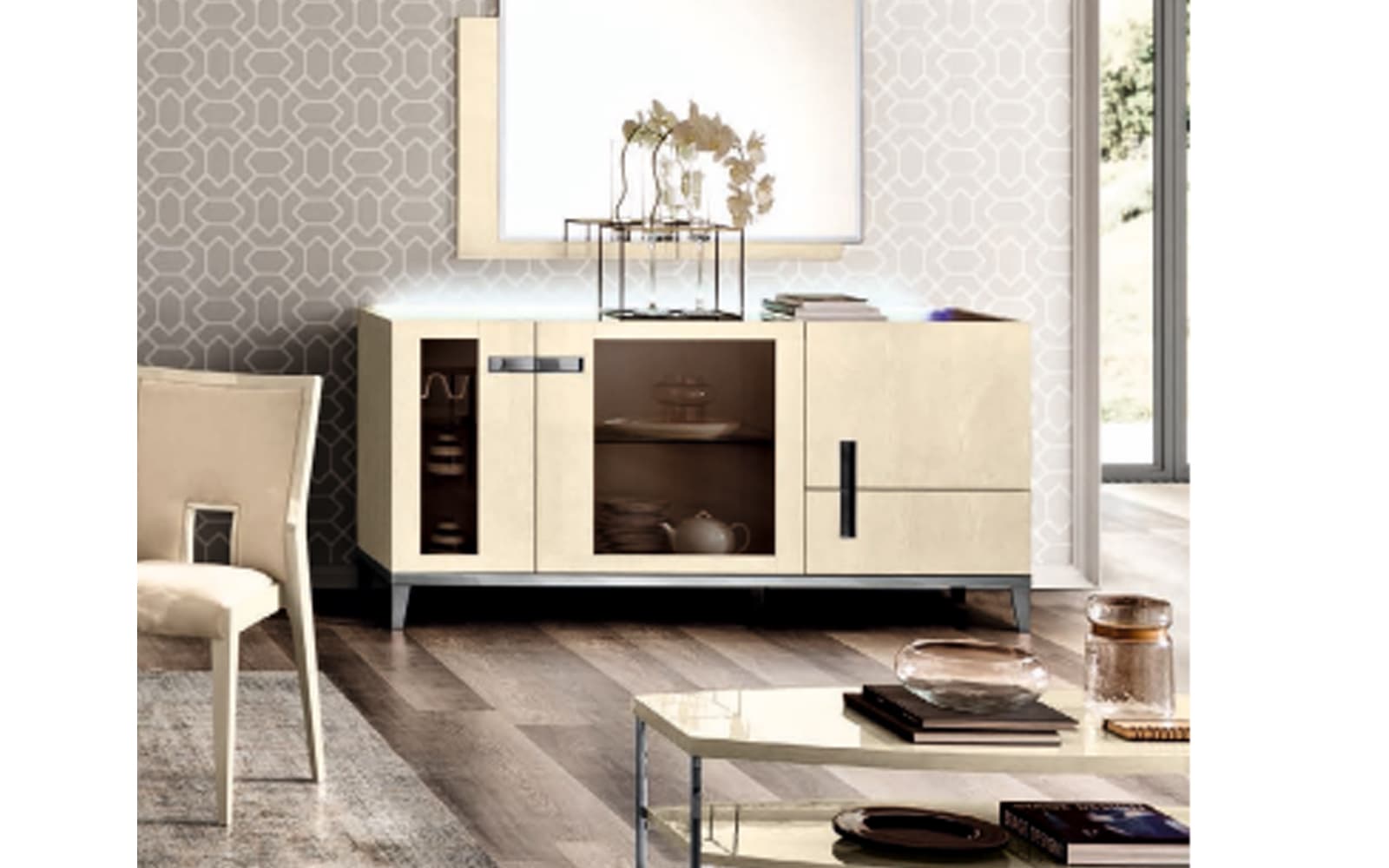 Bufet Almira, 179×52×85 cm din lemn masiv