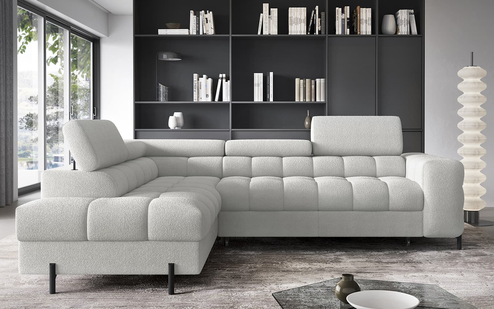 Colțar Ferry, Extensibil, 276x72x200, Material Royal 03 din lemn masiv
