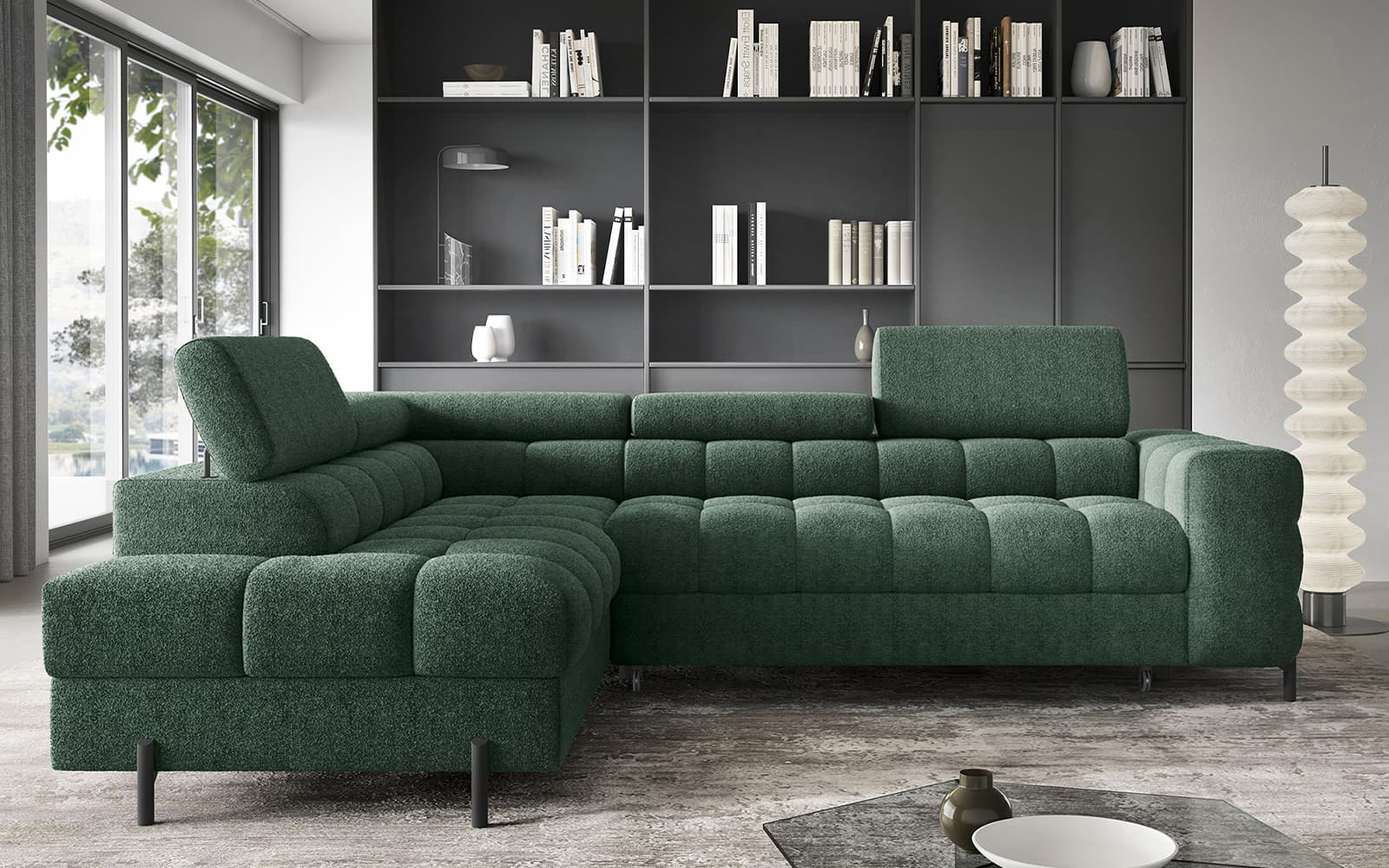 Colțar Ferry, Extensibil, 276x72x200, Material Amore 35 din lemn masiv