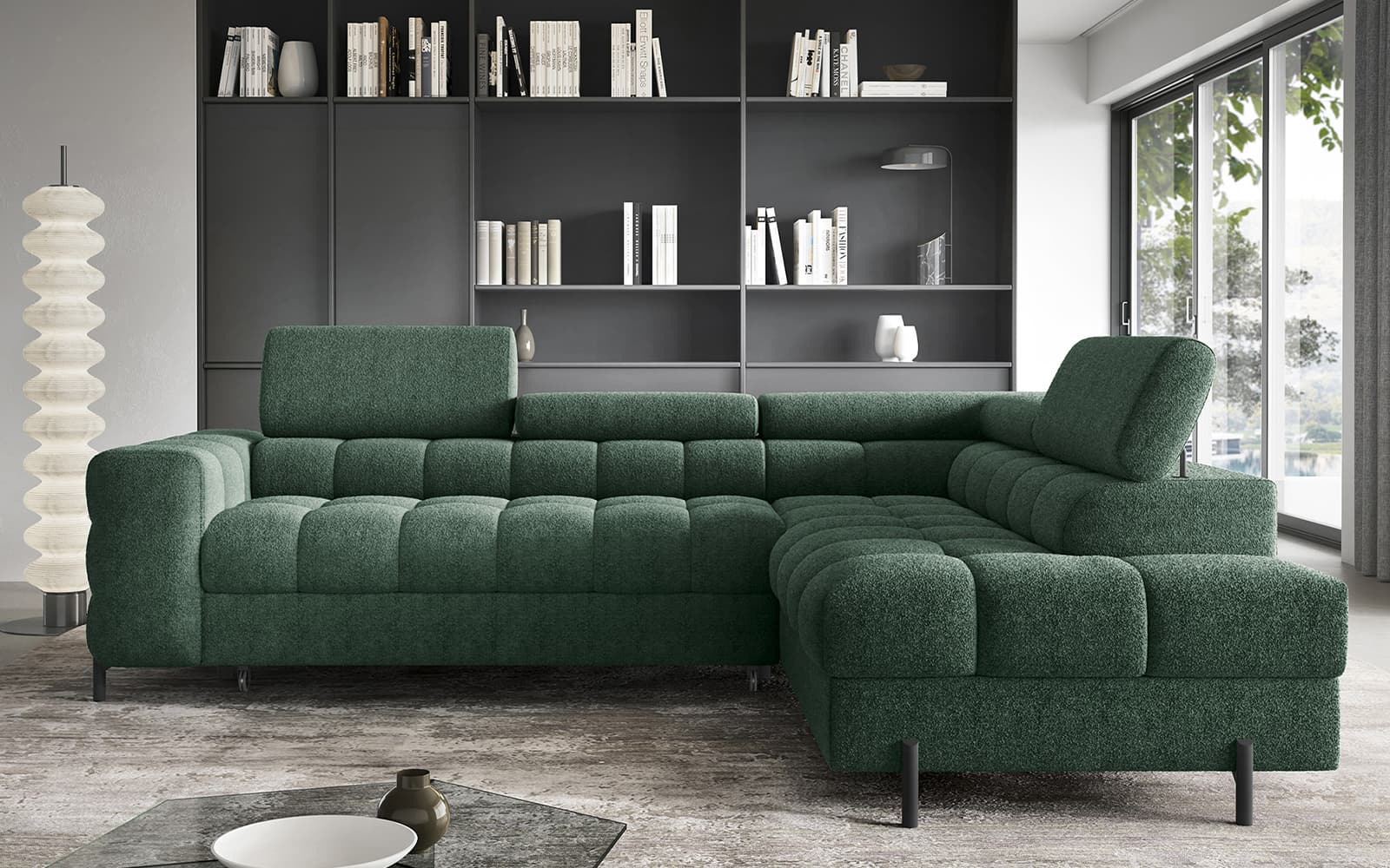 Colțar Ferry, Extensibil, 276x72x200, Material Amore 35 din lemn masiv