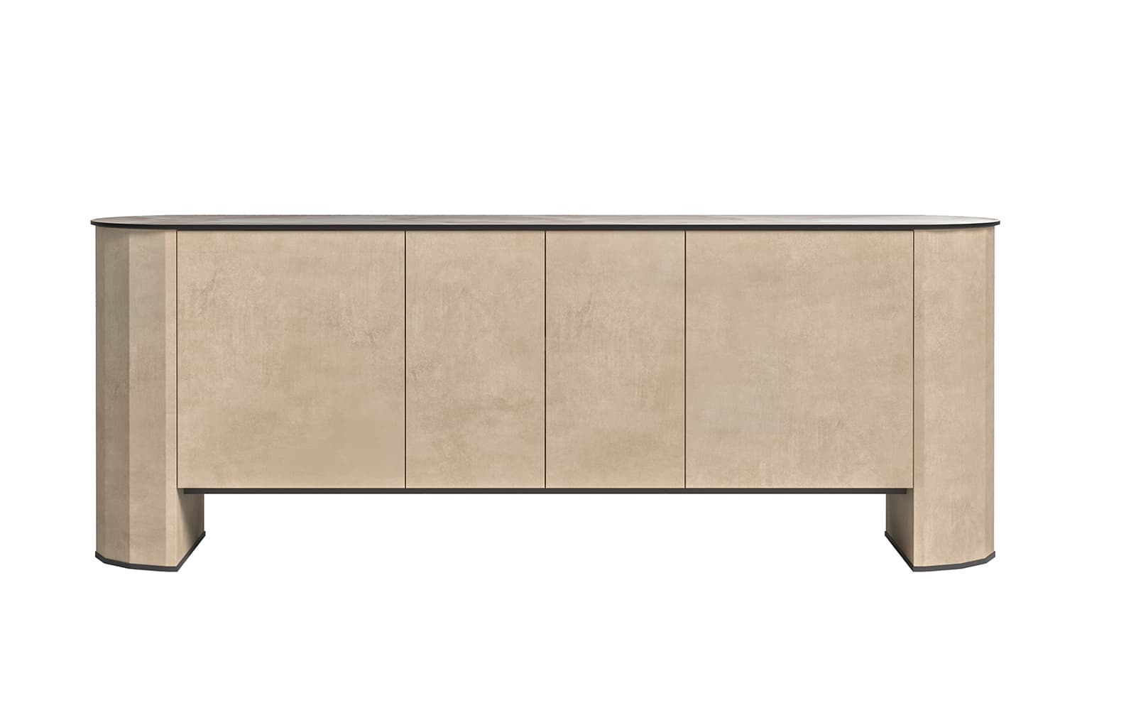 Comodă TV Sable, 4 uși, 215 x 50 x 58 cm din lemn masiv