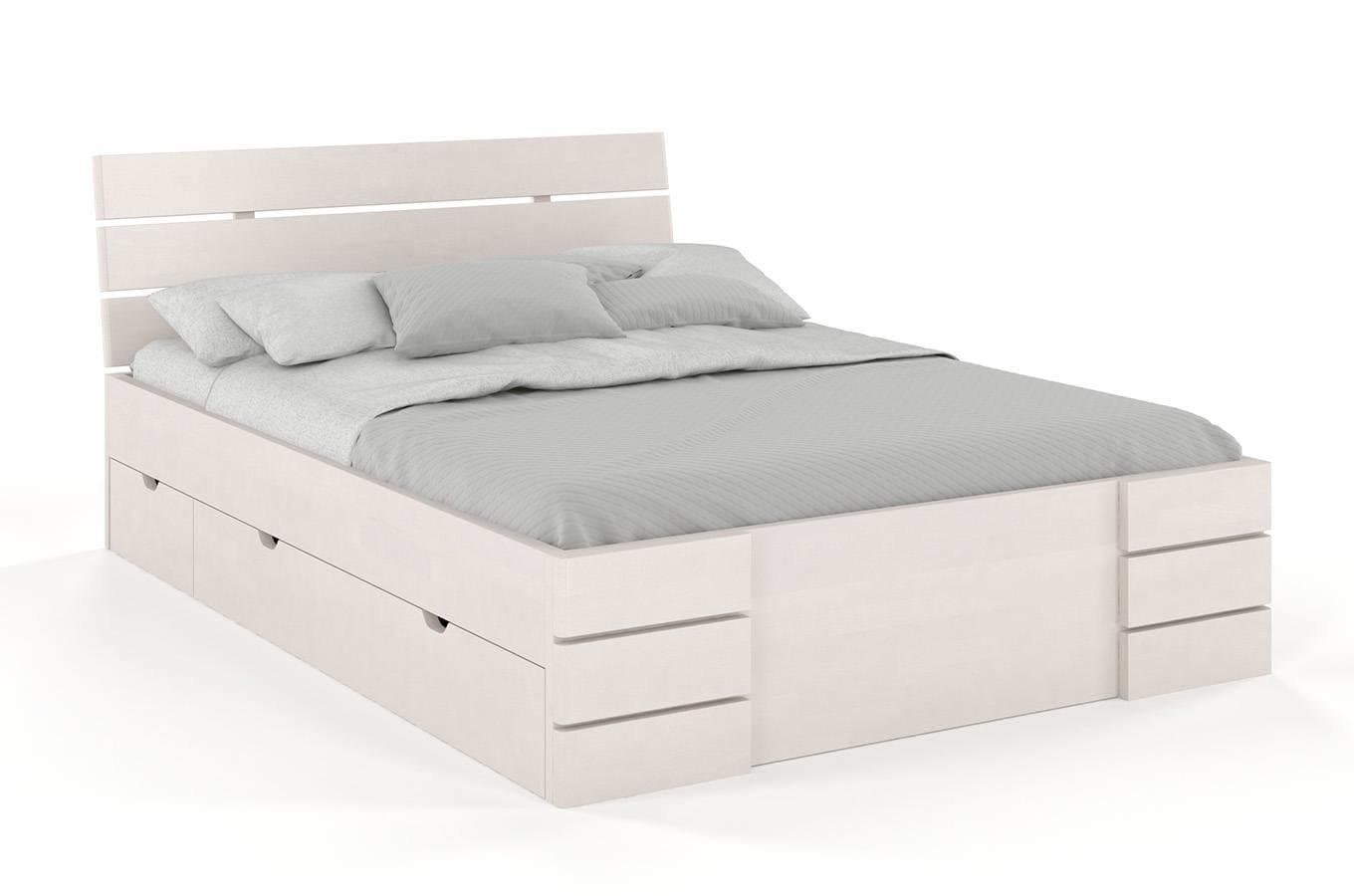 Pat Tapițat 2315 TerraCraft, 160x220 cm, Lemn masiv de fag, somiera din lemn ,