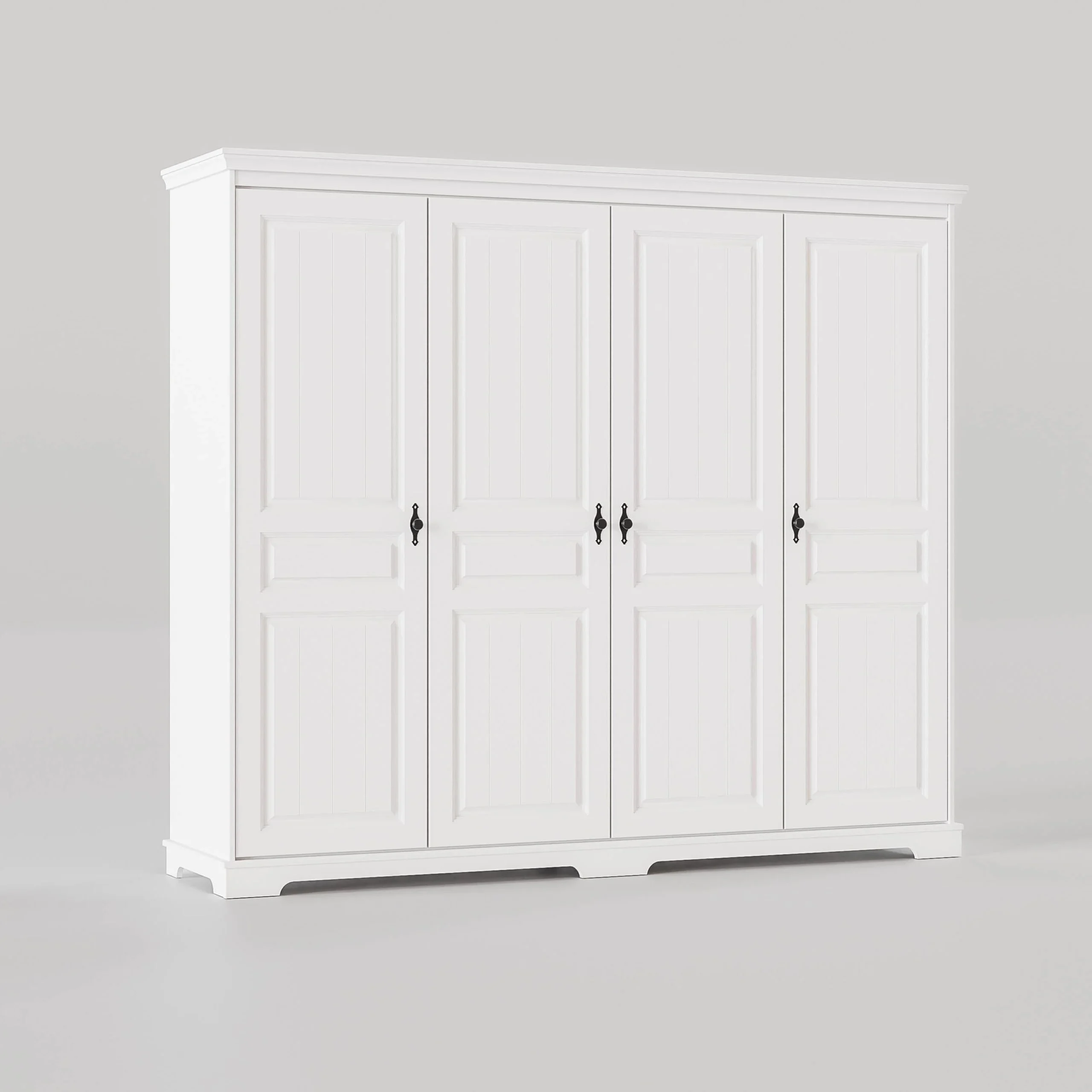 Dulap Amelia, Lemn Masiv, 4 Uși, 230.2×58×198 cm