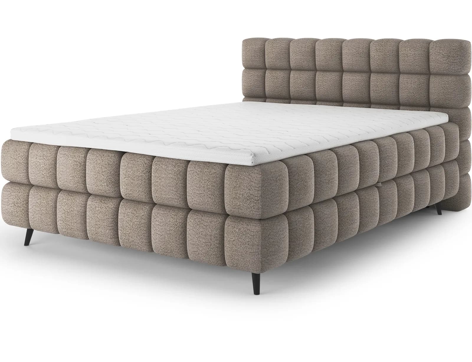 Pat boxspring Sabeno 160x200 din lemn masiv