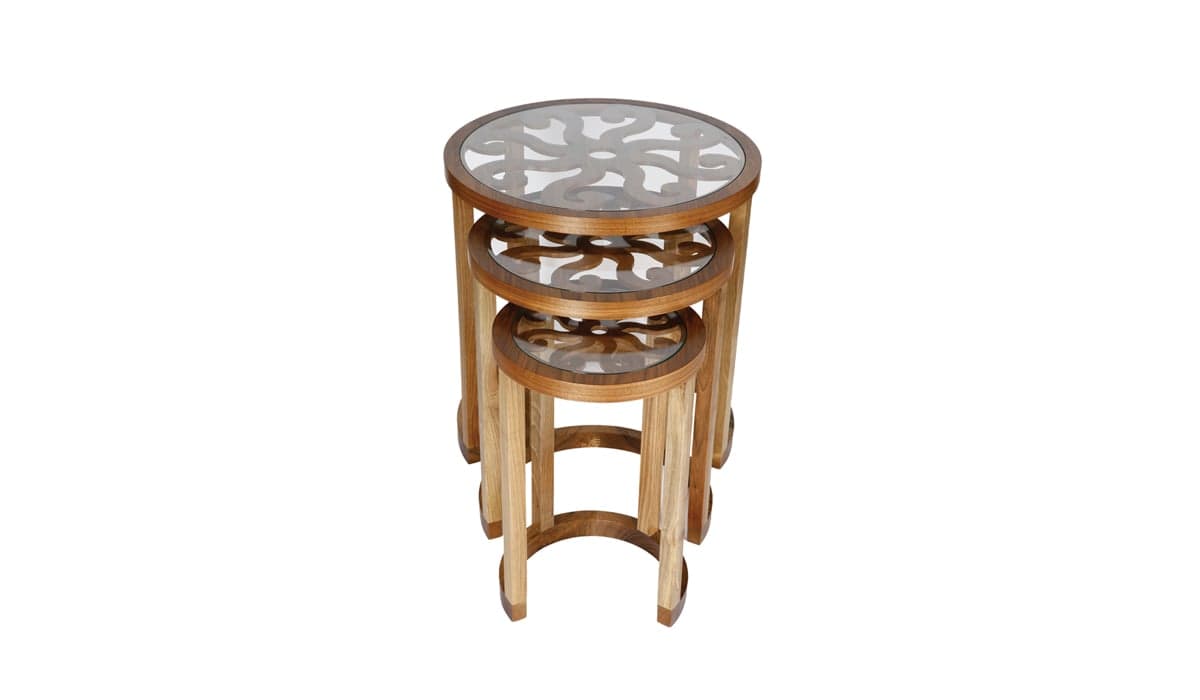 Set măsuțe Octopus, Ø 60 x 64 / Ø 47 x 58 / Ø 34 x 53 cm