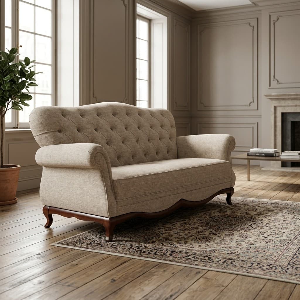 Canapea Milan II, Lemn Masiv, 206/160 x 90/56 x 98/46 cm