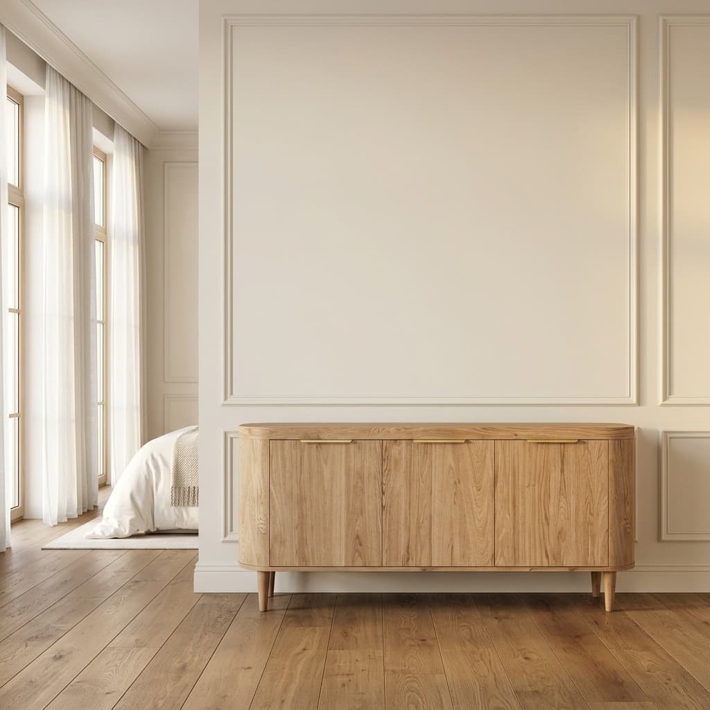 Comoda RoyalWood 3 usi, Lemn Masiv, 180 x 50 x 77,5 cm
