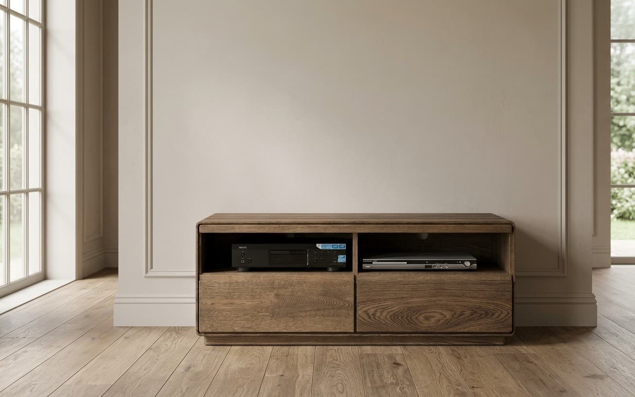 Comodă TV Serena, Stejar Masiv, 119x50x47cm
