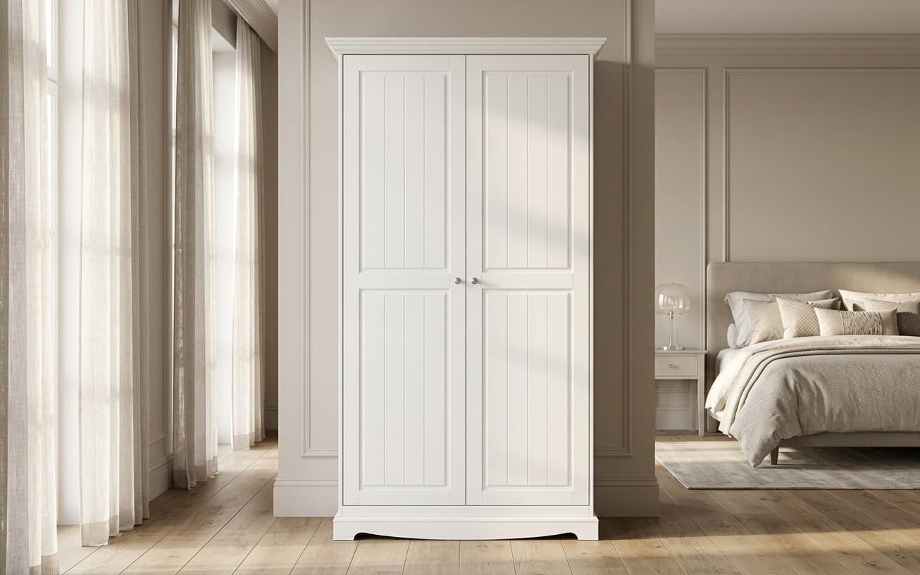 Dulap Linea, Lemn Masiv, 108x65x190cm, Alb