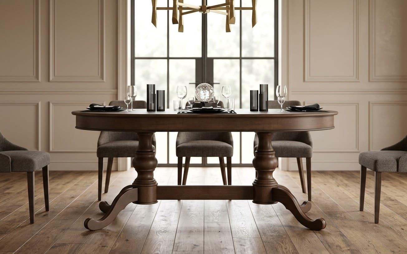 Masă de Dining Seraphia, Lemn Masiv, 180 x 100 x 79 cm