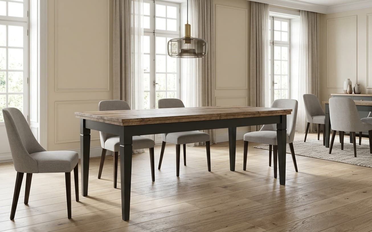 Masă Extensibilă Jardon, 160/200/240x90x79cm, Grafit