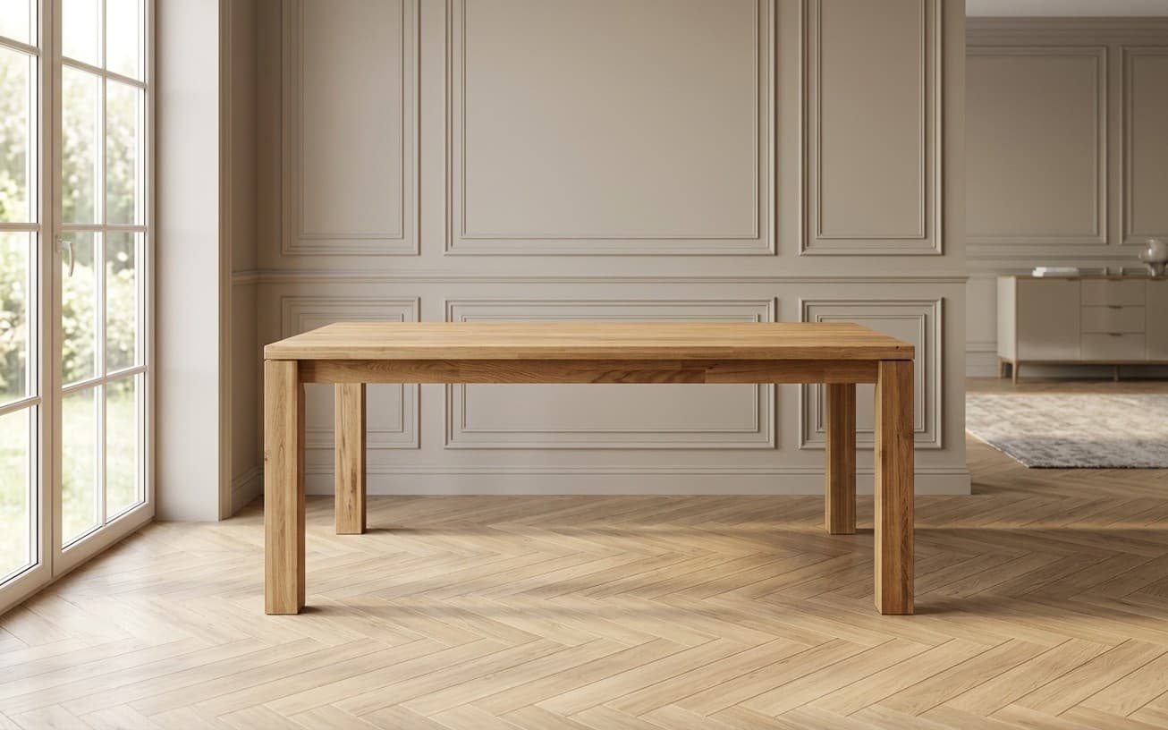Masa Lucca, Stejar Masiv, 210 cm x 76 cm x 100 cm