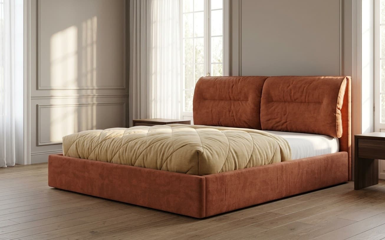 Pat Marsel Tapitat cu Saltea 120/140/160/180x200cm