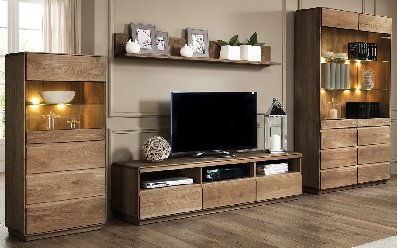 Set Living Serena, Stejar Masiv, 4 Piese