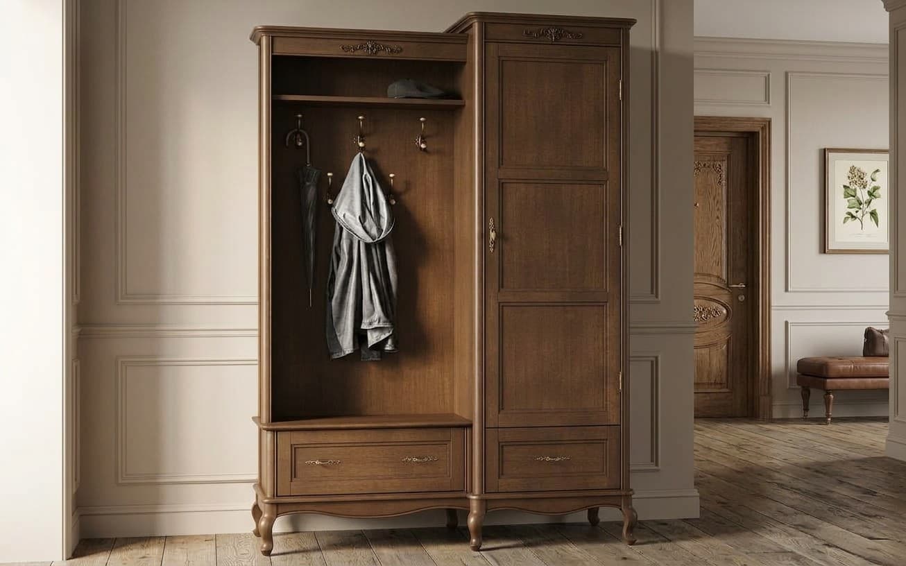 Set pentru Hol Seraphia, Lemn Masiv, 150 x 52 x 207 cm