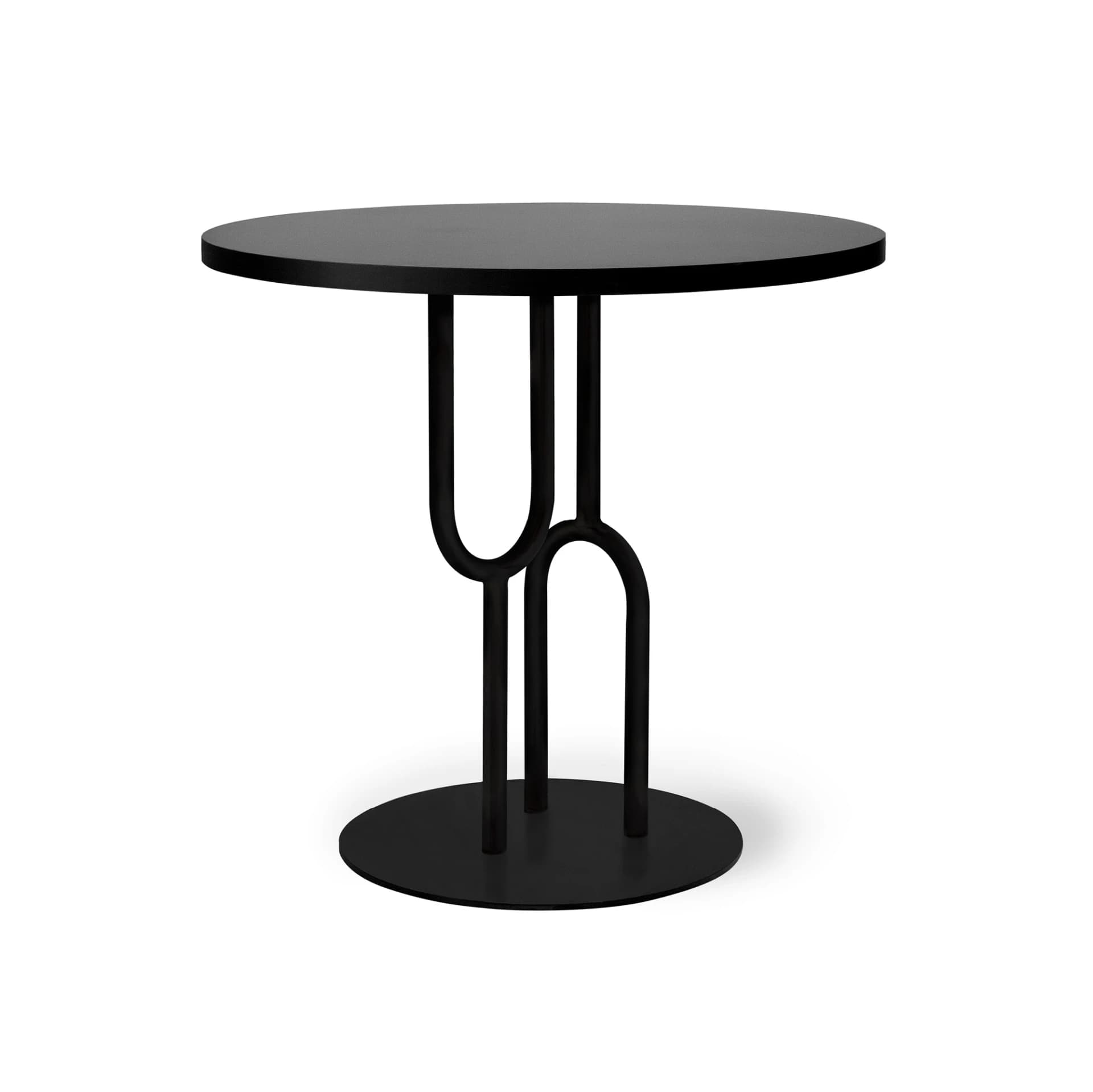 Masă Dining Enca, Metal Negru, Personalizabilă din lemn masiv