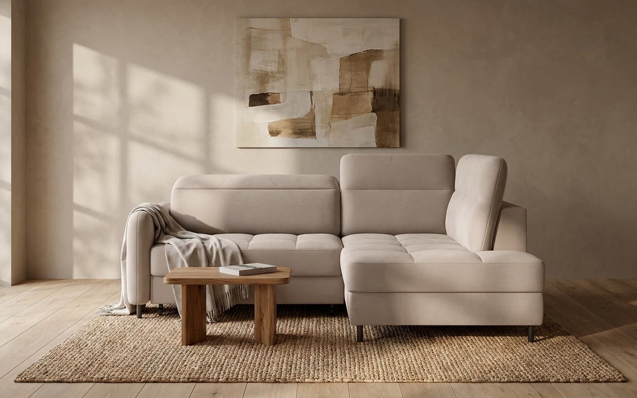 Colțar extensibil Barea, 208×160×100 cm, Personalizabil