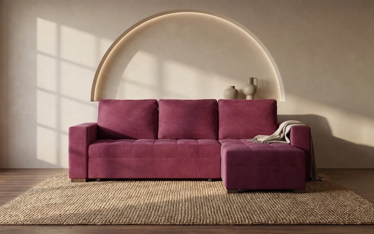 Colțar Extensibil Nelia, 237x150cm, Ladă Depozitare, Personalizabil