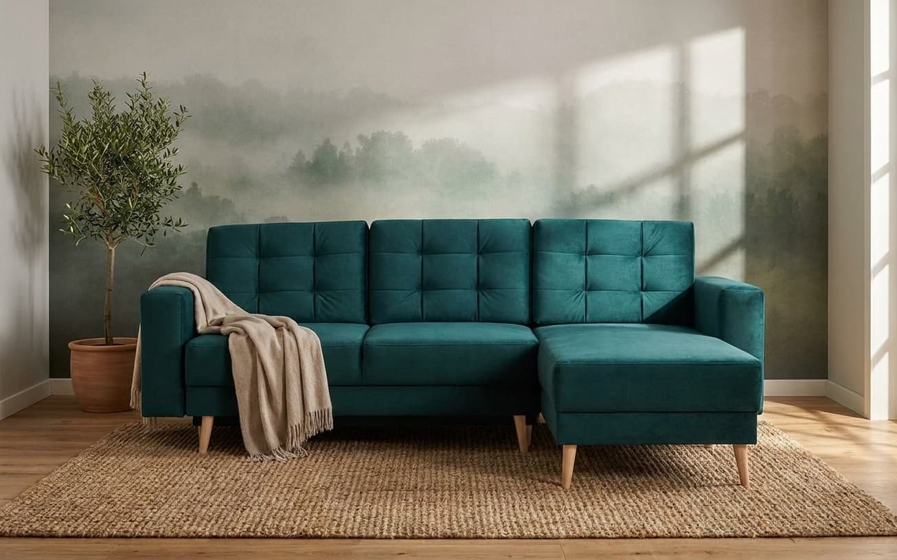 Colțar Extensibil Oslo, 248x162cm, Ladă Depozitare, Personalizabil