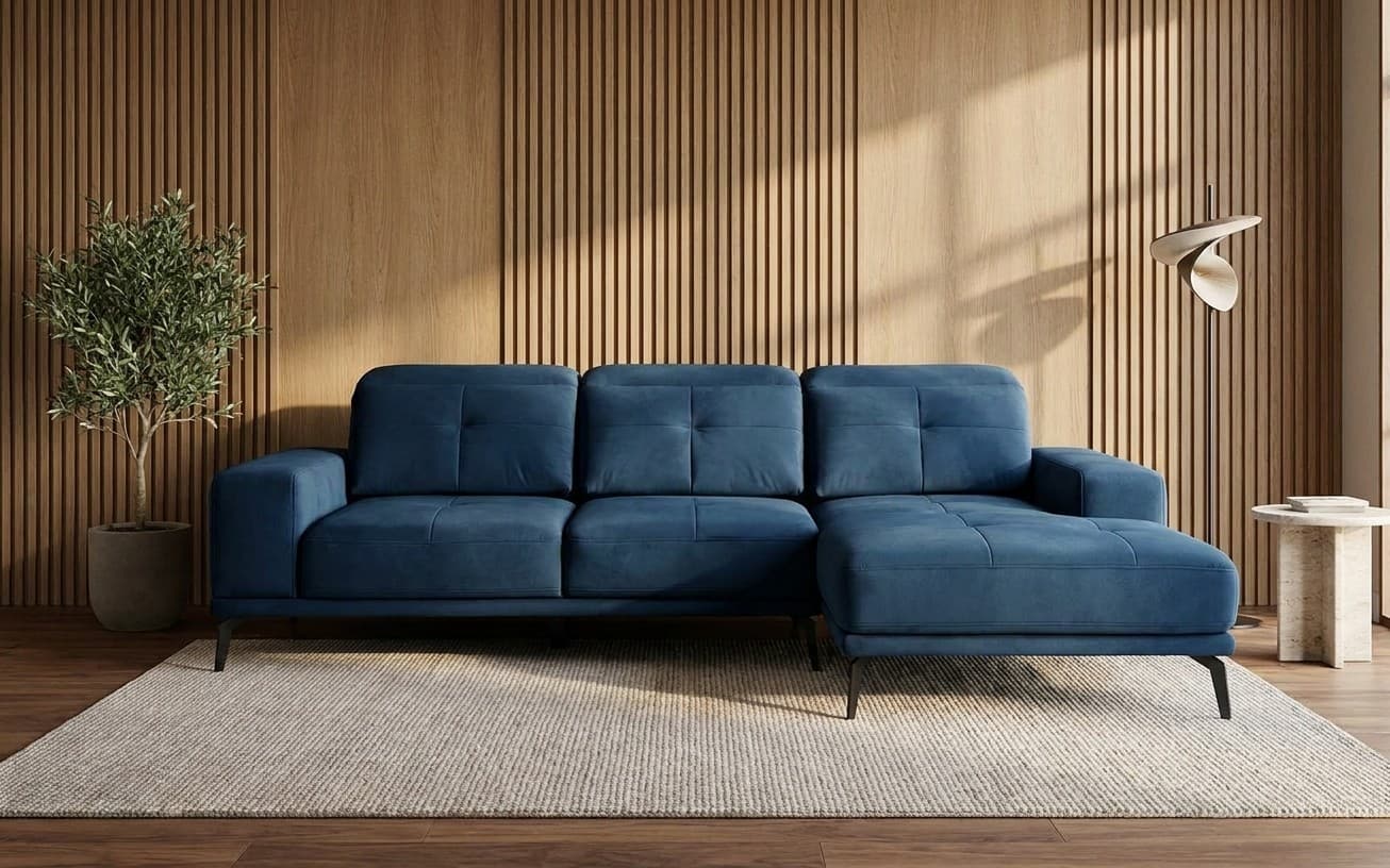 Colțar Fix Bellaire, 265x175cm, Personalizabil