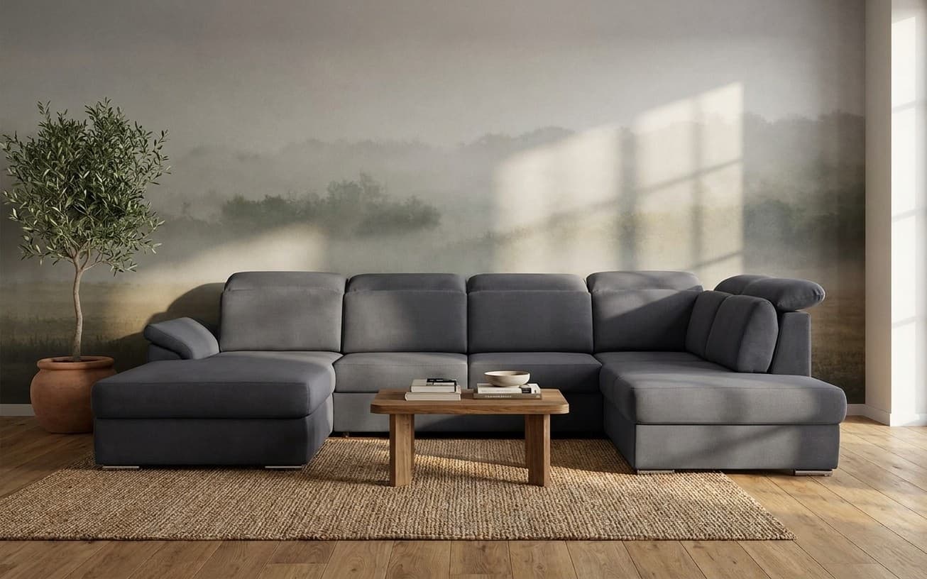Colțar Formă U, Extensibil Erik, 336x211cm, Personalizabil