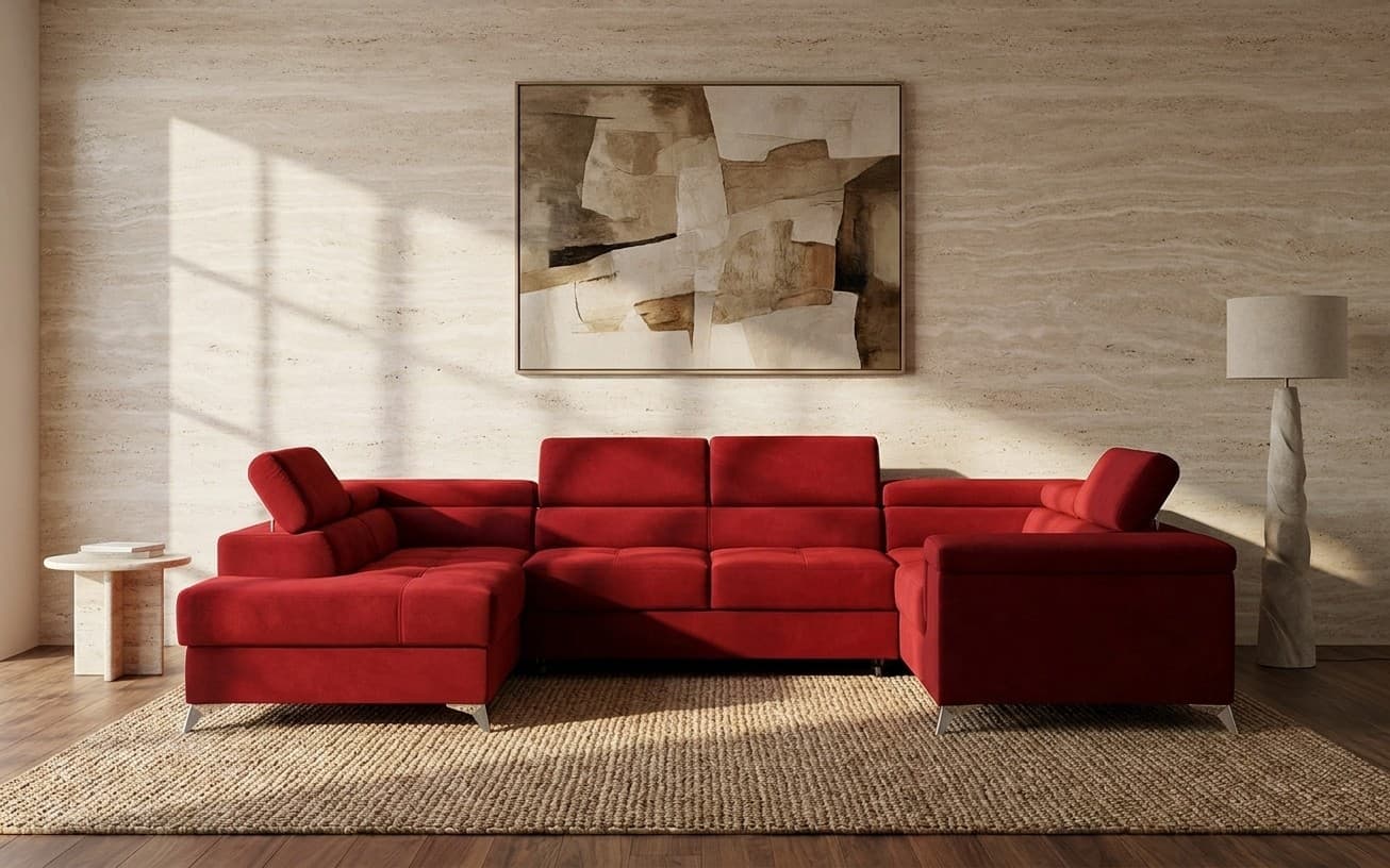 Colțar Formă U, Extensibil Tango, 342 × 208 × 88 cm