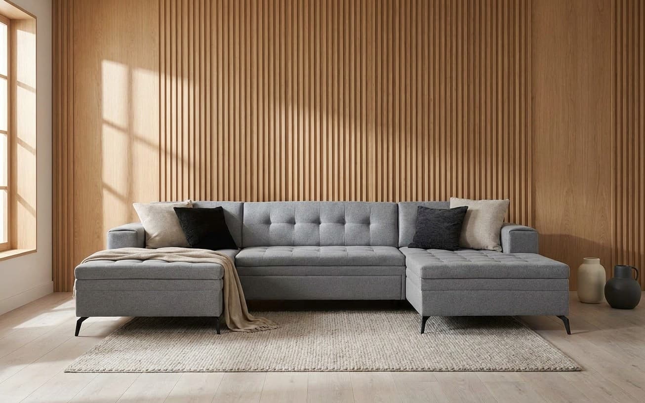 Colțar Formă U, Extensibil Verti, 350x170cm, Personalizabil