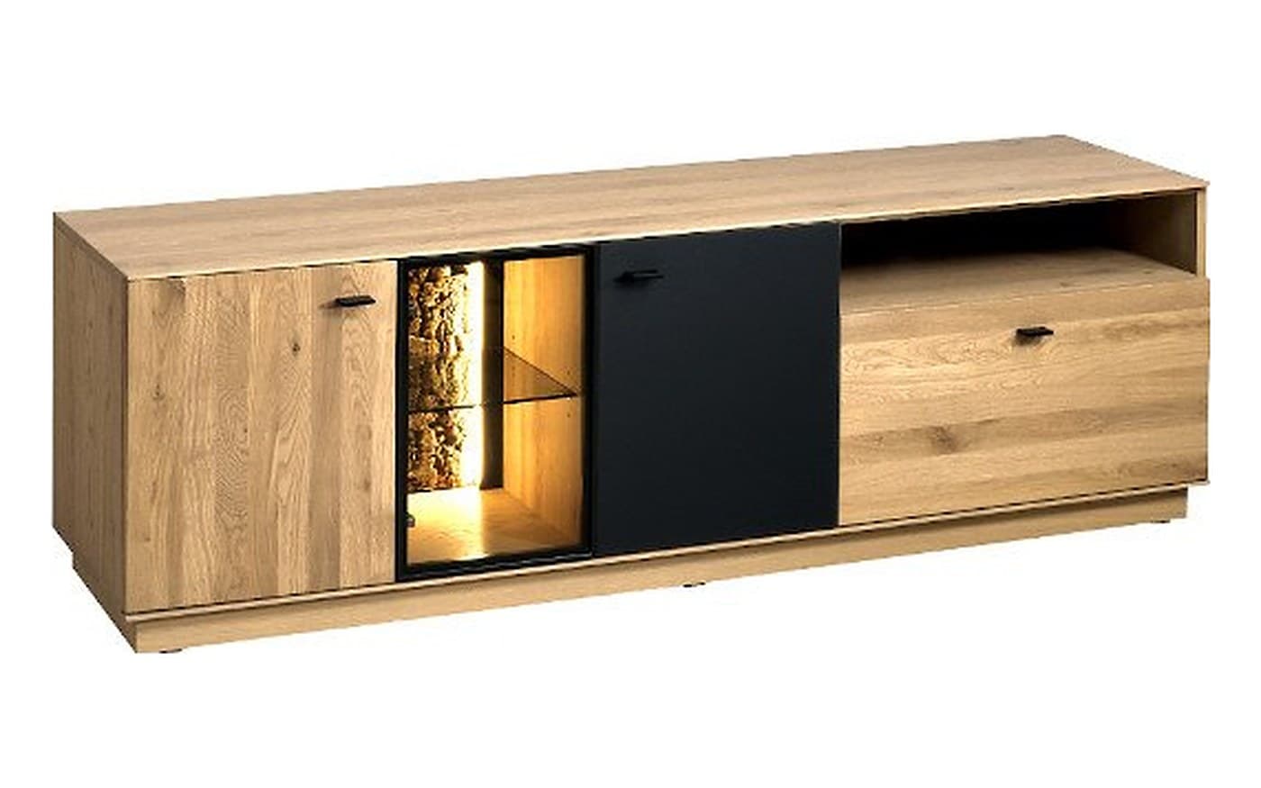 Comodă TV Modena, Stejar Masiv, 180x45x55 cm