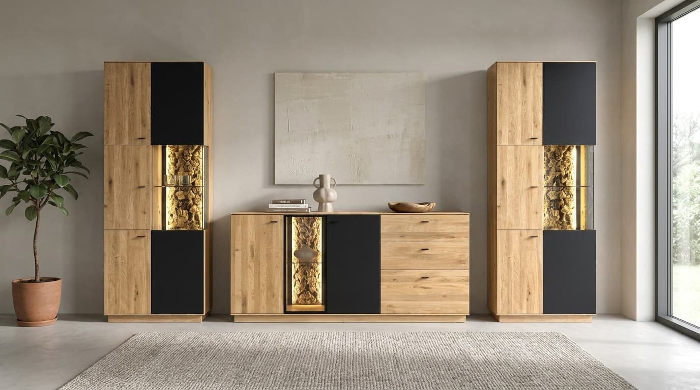 Set Living Modena, Stejar Masiv