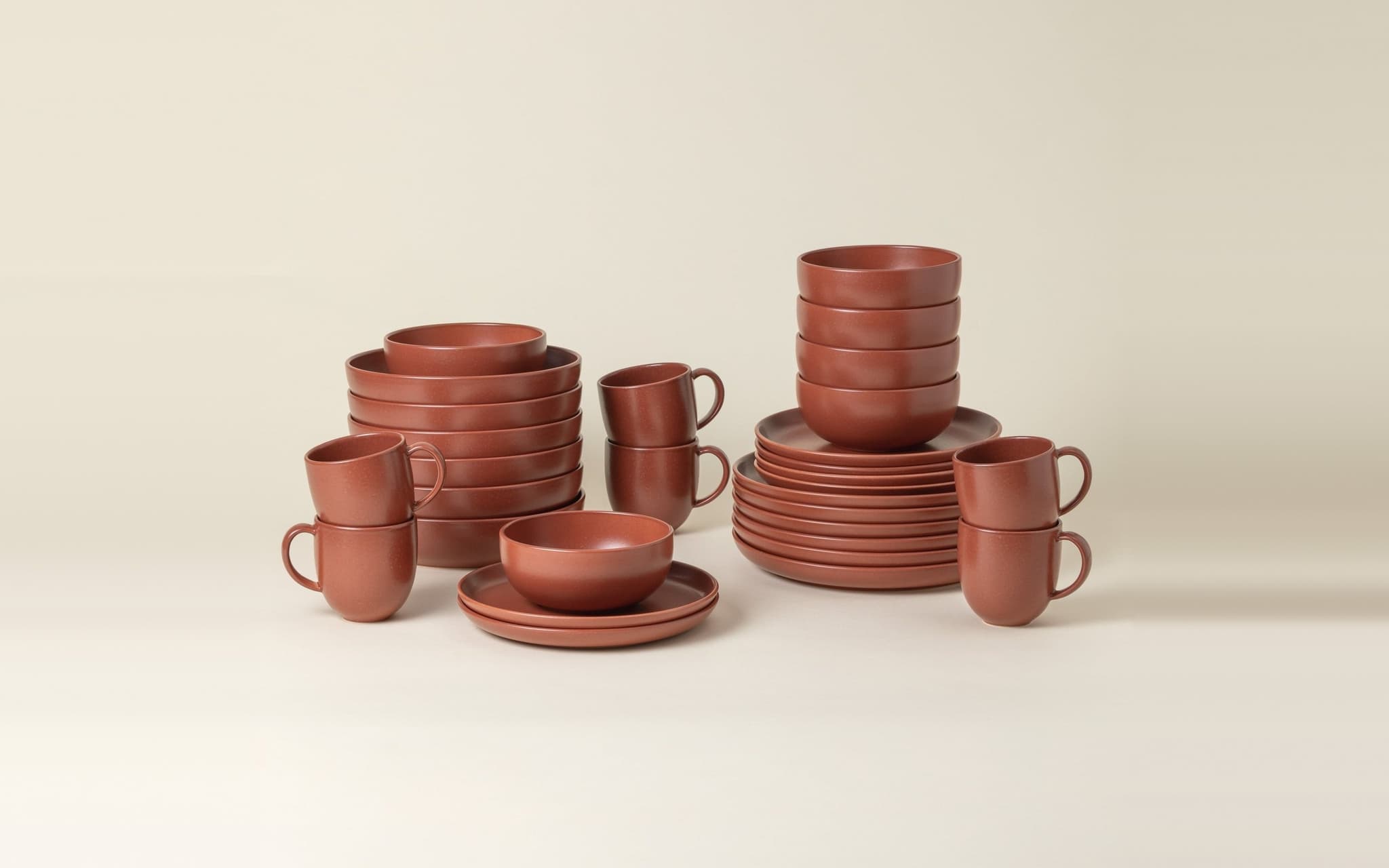 Set Veselă Pacifica, 30 Piese, 6 Persoane, Roșu Cayenne